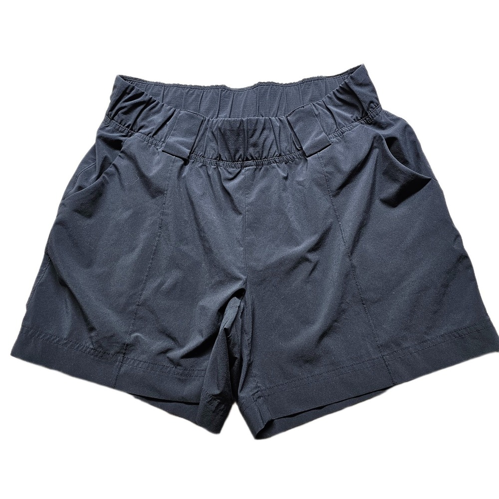 Athleta Athletic Shorts Womens 6 Navy Gym Training Workout Elastic Waist Pull On